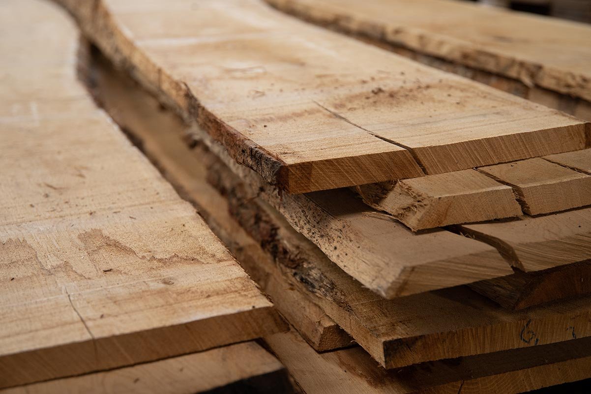 Eiche Holzbohlen